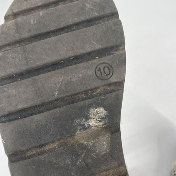 Steve Madden Flannel Fleece Lined Check Lace Up Zip Ankle Boots Size 10 Gray - Picture 7 of 10